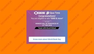 Amazon World Book Day Quiz Answers Win Rs 5000