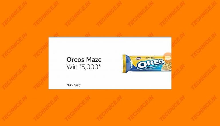 Amazon Oreo Maze Quiz Answers Win Rs 5000