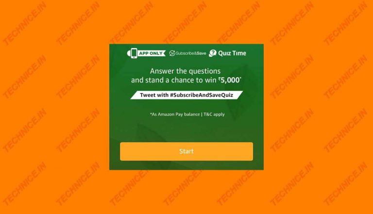 Amazon Subscribe And Save Quiz Answers Win Rs 5000