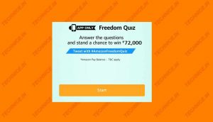 Amazon Freedom Quiz Answers Win Rs 72000