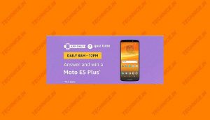 Amazon Moto E5 Plus Quiz Answers