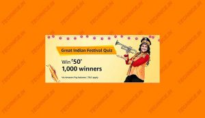 Amazon Great Indian Festival Quiz Answers Win Rs 50