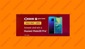 Amazon Huawei Mate20 Pro Quiz Answers