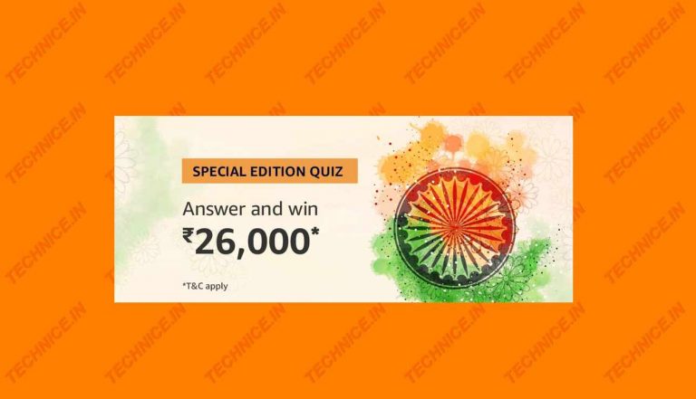 Amazon Special Edition Quiz Answers 26 January 2019 Win Rs 26000