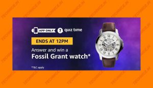 Amazon Fossil Grant Watch Quiz Answers