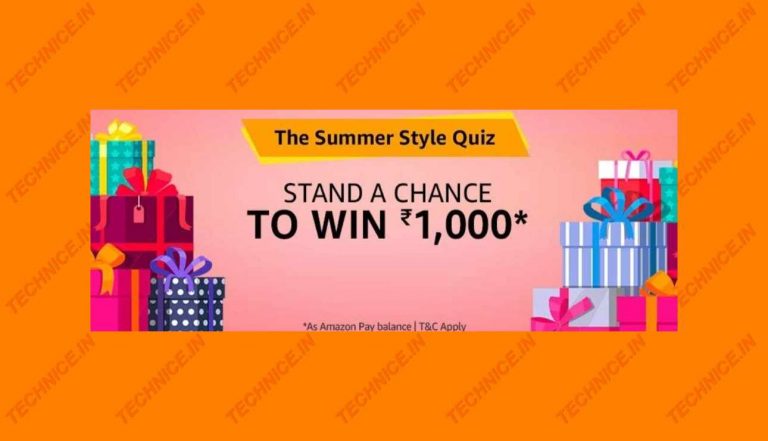Amazon Summer Style Quiz Answers Win Rs 1000