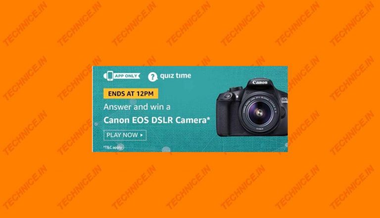 Amazon Canon EOS DSLR Camera Quiz Answers