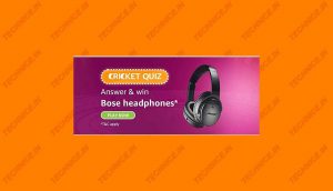 Amazon Cricket Quiz Answers Win Bose Headphones