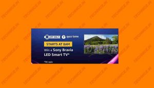 Amazon Sony Bravia Smart TV Quiz Ansers