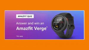 amazon amazfit quiz answers today today win smartwatch free from amazon