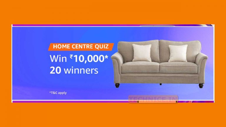 amazon home center quiz answers win rs 10000 free