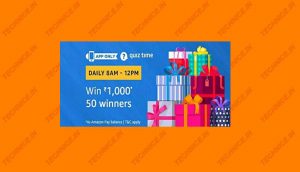 Amazon Rs 1000 Quiz Answers