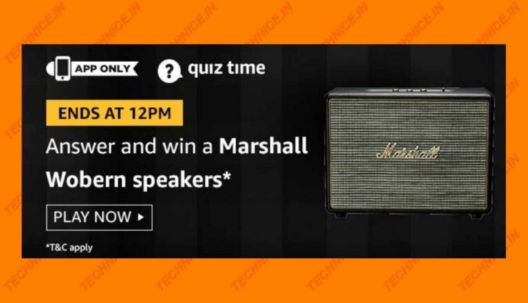 Amazon Marshall Woburn Speaker Quiz Answers