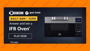 Amazon IFB Oven Quiz Answers