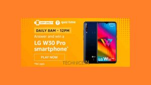 Amazon LG W30 Pro Quiz Answers Today Get LG Phone Free From Amazon