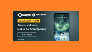 Amazon Nokia 7.2 Quiz Answers 4 December 2019 Win Nokia 7.2 Phone Free