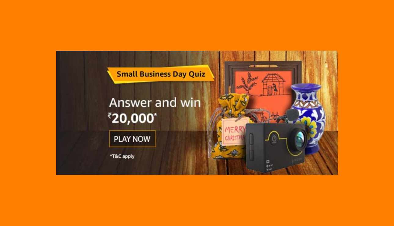 Amazon Small Business Day Quiz Answers 10 December 2019