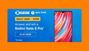 Amazon Redmi Note 8 Pro Quiz Answers