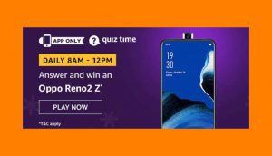 Amazon Oppo Reno2 Z Quiz Answers