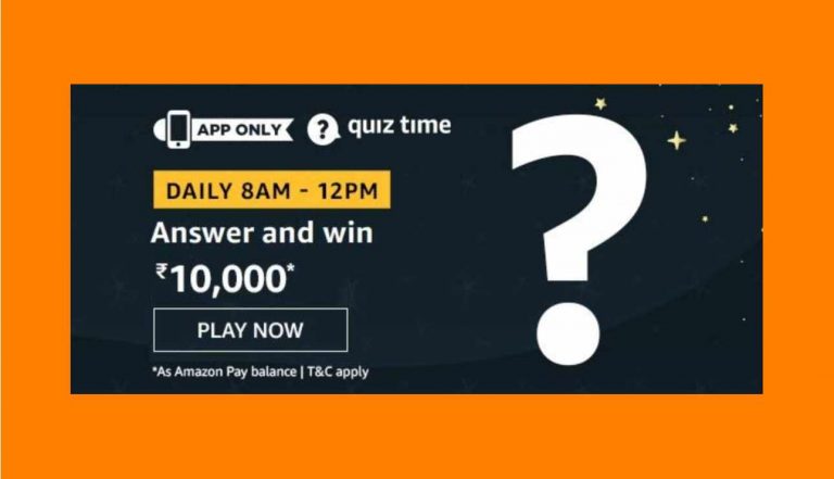 Amazon Rs 10000 Quiz Answers