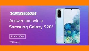 Amazon Samsung Galaxy S20 Quiz Answers