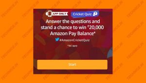 Amazon Cricket Quiz Answers 5 May 2018
