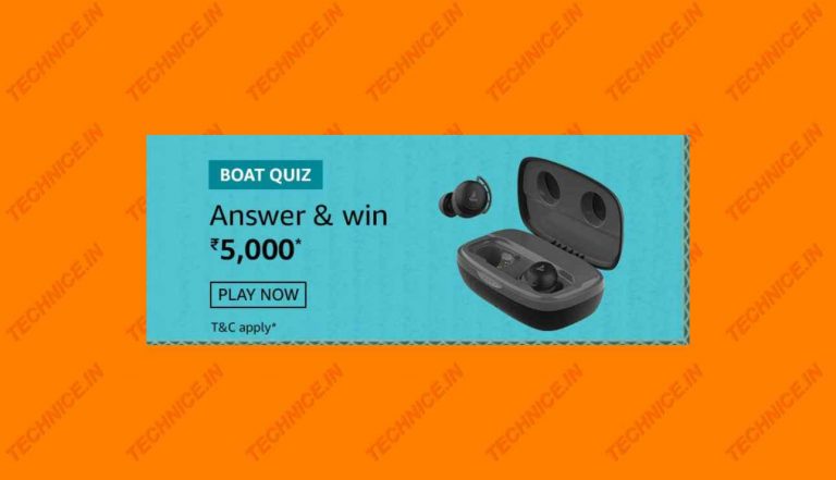 Amazon Boat Quiz Answers Win Rs 5000