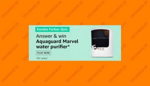 Amazon Eureka Forbes Quiz Answers Win Aquaguard Marvel Water Purifier