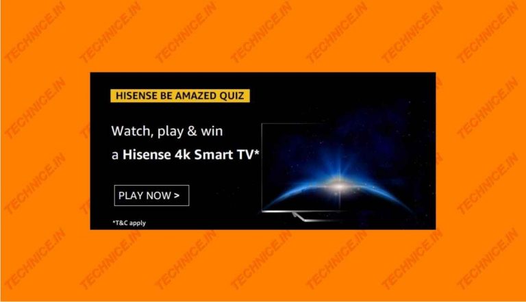 Amazon Hisense Be Amazed Quiz Answers Win Smart TV Free