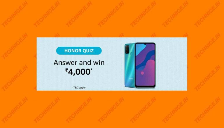 Amazon Honor Quiz Answers Win Rs 4000