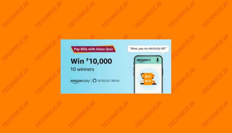 Amazon Pay Bills With Alexa Quiz Answers Win Rs 10000