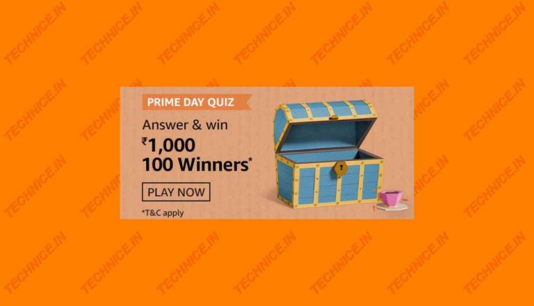 Amazon Prime Day Quiz Answers Win Rs 1000- 100 Winners