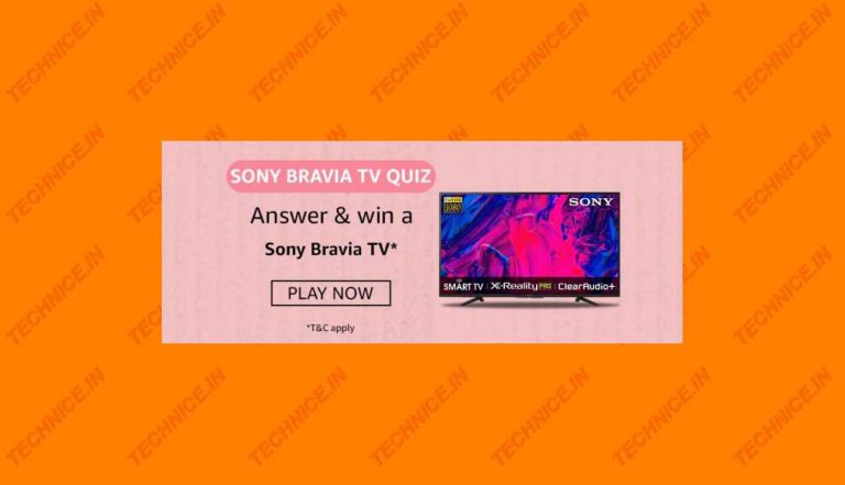 Amazon Sony Bravia TV Quiz Answers