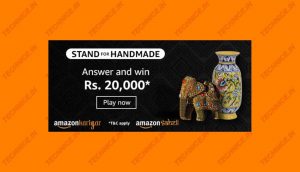 Amazon Stand For Handmade Quiz Answers Win Rs 20000