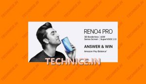 Amazon Oppo Reno 4 Pro Quiz Answers Win Amazon Pay Balance