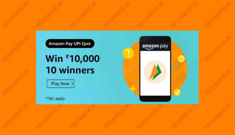 Amazon Pay UPI Quiz Answers Win Rs 10000