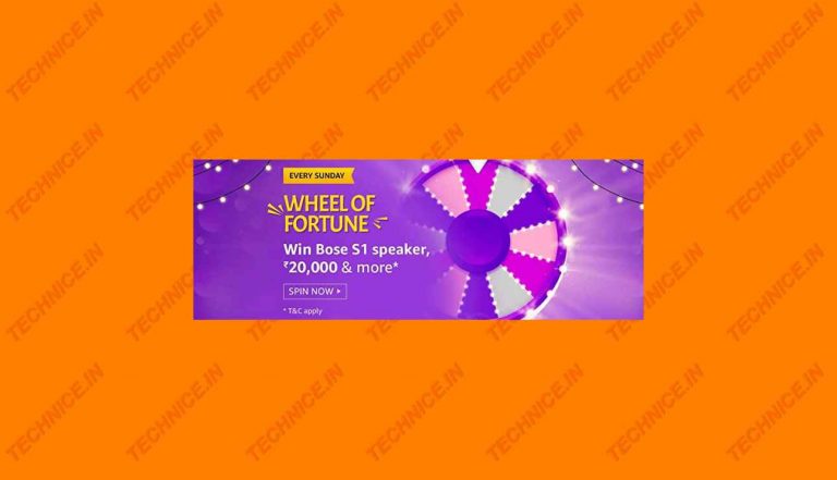 Amazon Wheel Of Fortune Quiz Answers Win Bose S1 Speaker, Rs 20000 And More Prizes