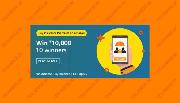 Pay Insurance Premium On Amazon Quiz Answers Win Rs 10000