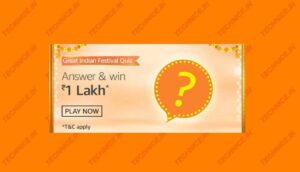 Amazon Great Indian Festival Quiz Answer And Win ₹1 Lakh