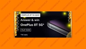 Amazon OnePlus 8T 5G Quiz Answers Today