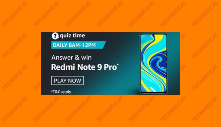 Amazon Redmi Note 9 Pro Quiz Answers Win Redmi Note 9 Phone Free