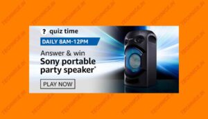 Amazon Sony Portable Party Speaker Quiz Answers