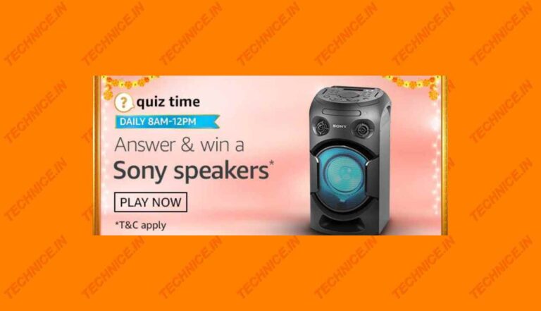 Amazon Sony Speakers Quiz Answers Win Sony Speaker Free