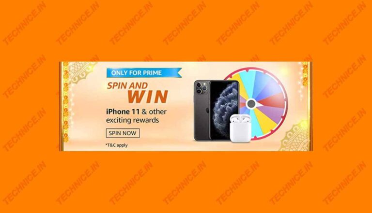 Amazon Only For Prime Spin And Win Quiz Answers Win iPhone 11