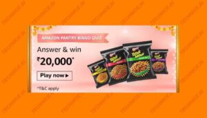 Amazon Pantry Bingo Quiz Answers Win Rs 20000 Free Money
