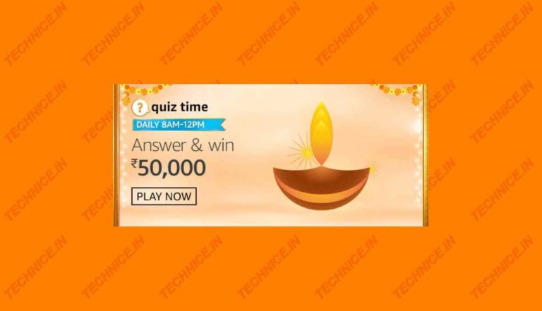 Amazon Rs 50000 Quiz Answers Win ₹50000