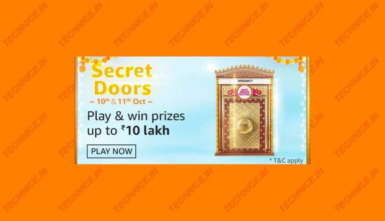 Amazon Secret Doors Quiz Answers Win ₹10 Lakh