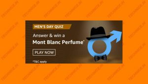 Amazon Mens Day Quiz Answers Win Mont Blanc Perfume