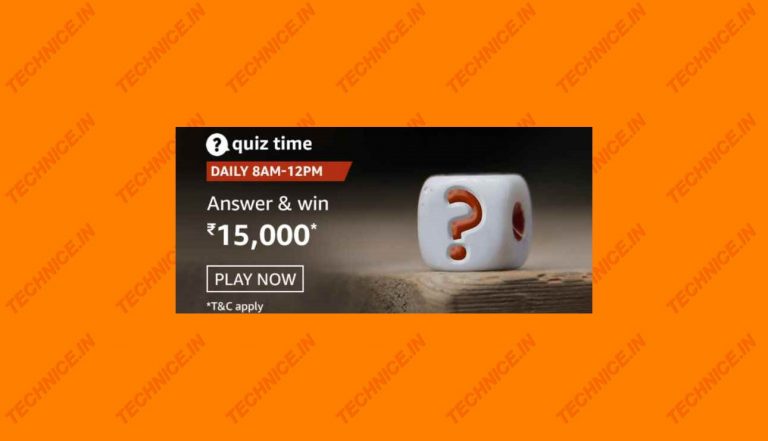 Amazon Rs 15000 Quiz Answers Win Rs 15000
