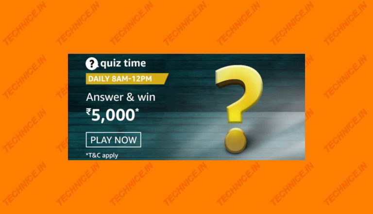 Amazon Rs 5000 Quiz Answers-3